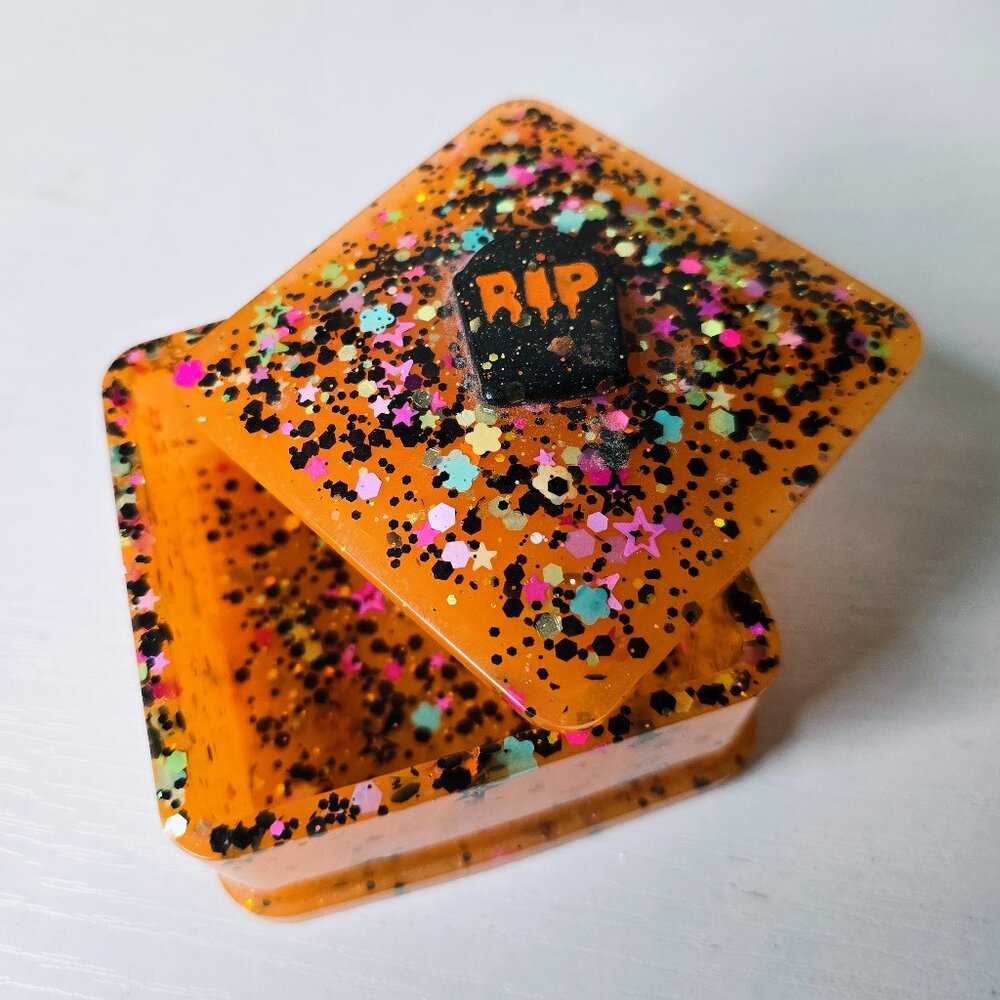 Halloween RIP Resin Trinket Container